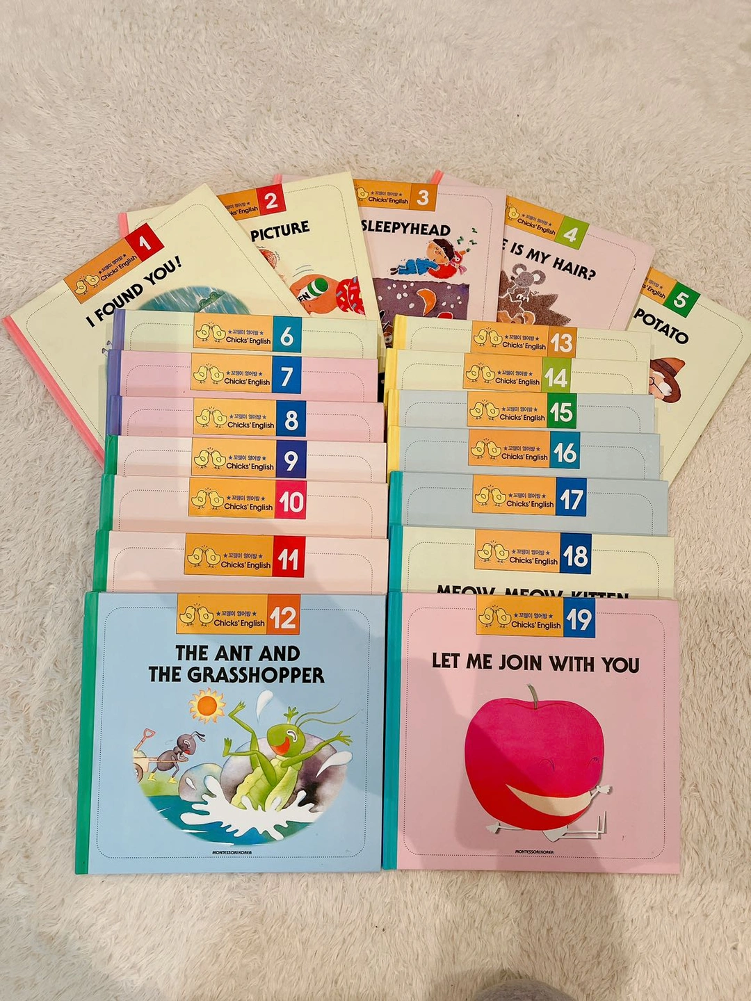 英語 韓国語 19冊 English phonics books 19books