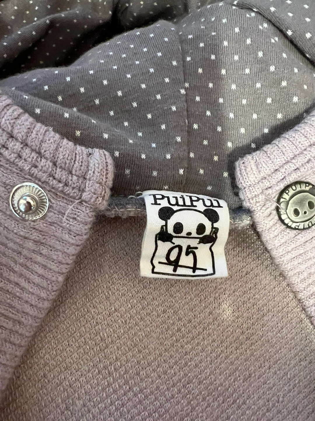 2キッズ 袖なしジャケットフード付き パンダ PUIPUIの写真3枚目