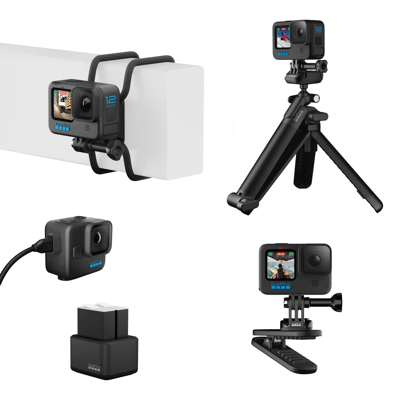 美品GoPro HERO12 Black + 純正フルアクセサリーの写真10枚目