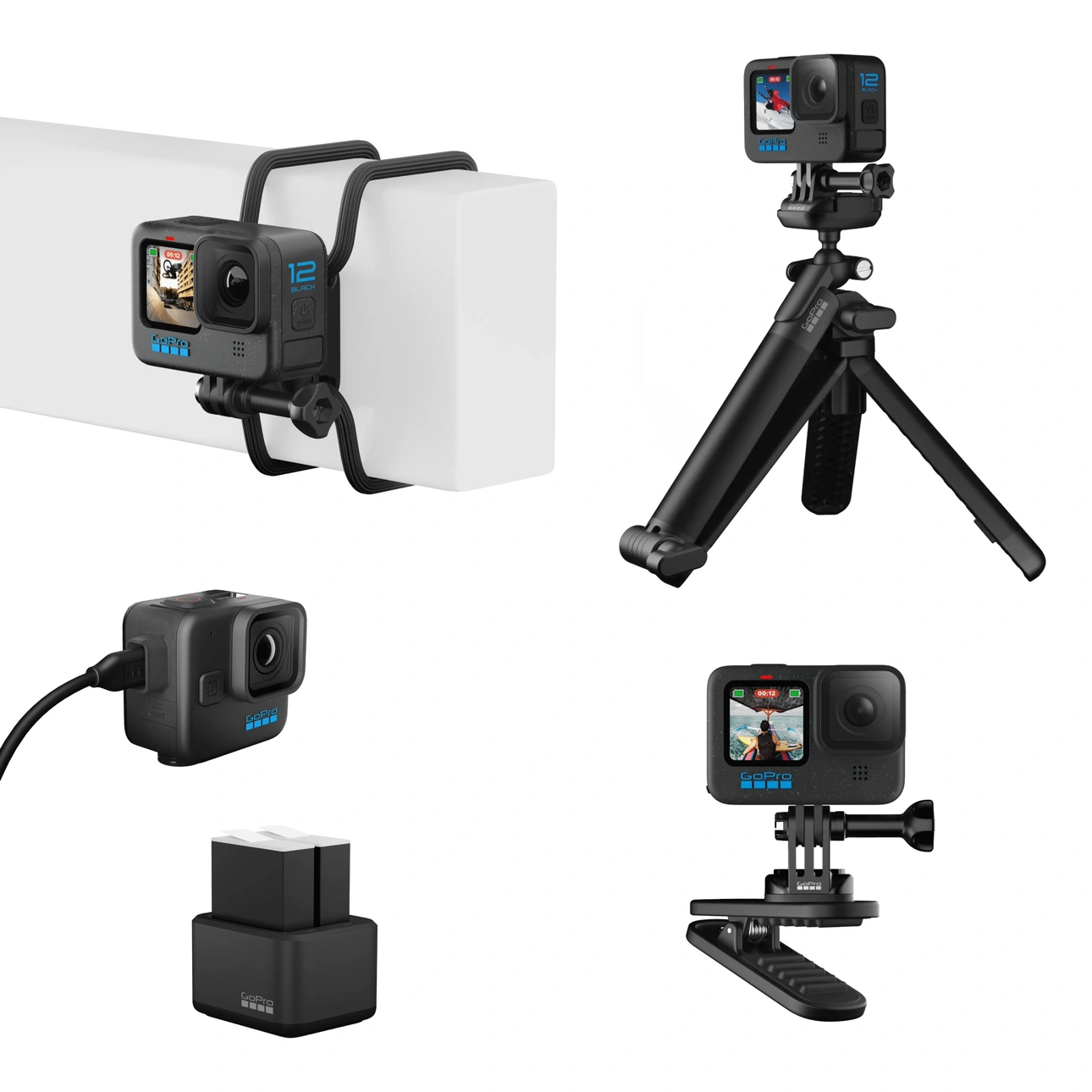 美品GoPro HERO12 Black + 純正フルアクセサリーの写真10枚目
