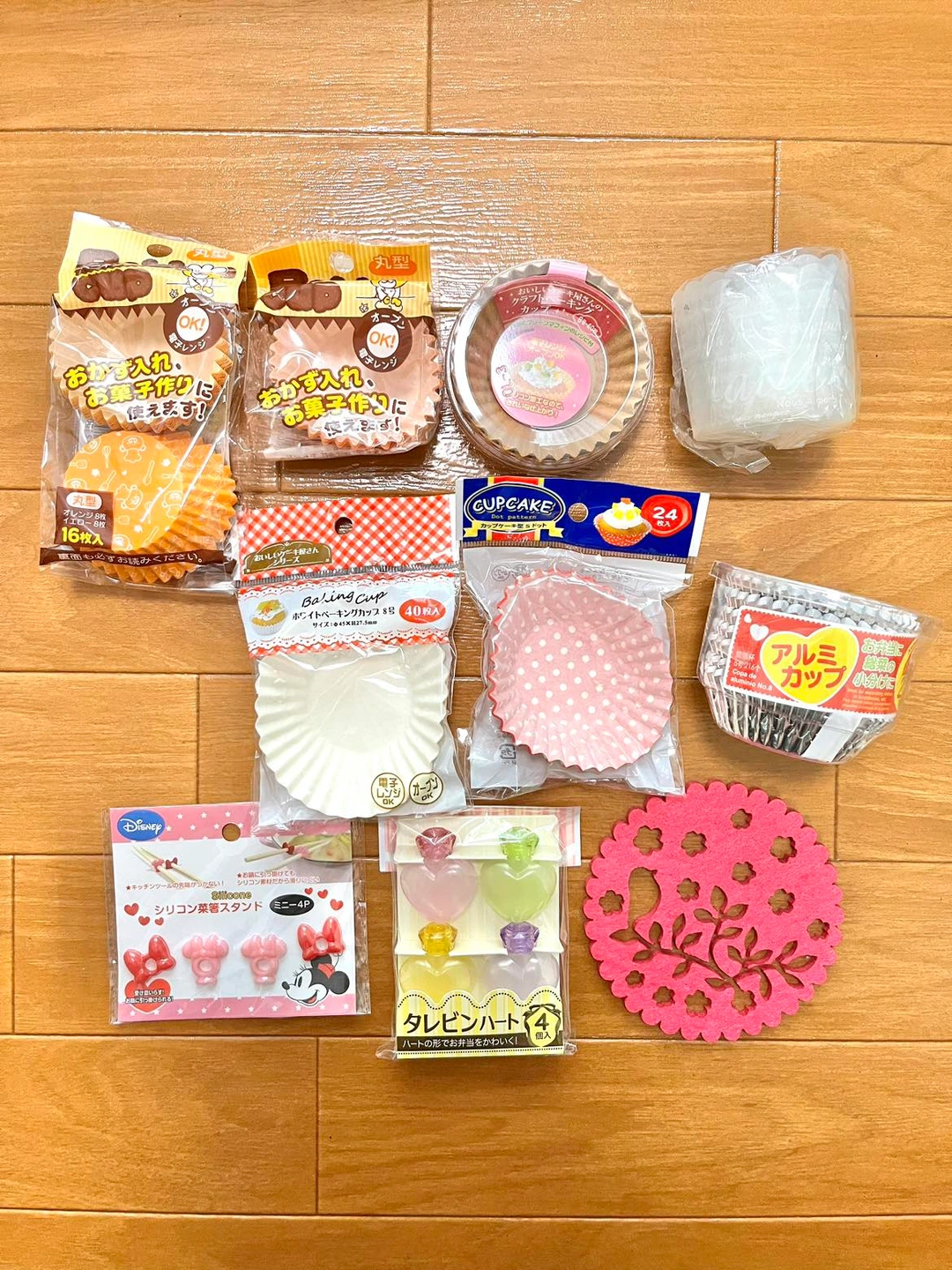 お菓子・お弁当用カップセット、菜箸スタンド、たれビン、コースター