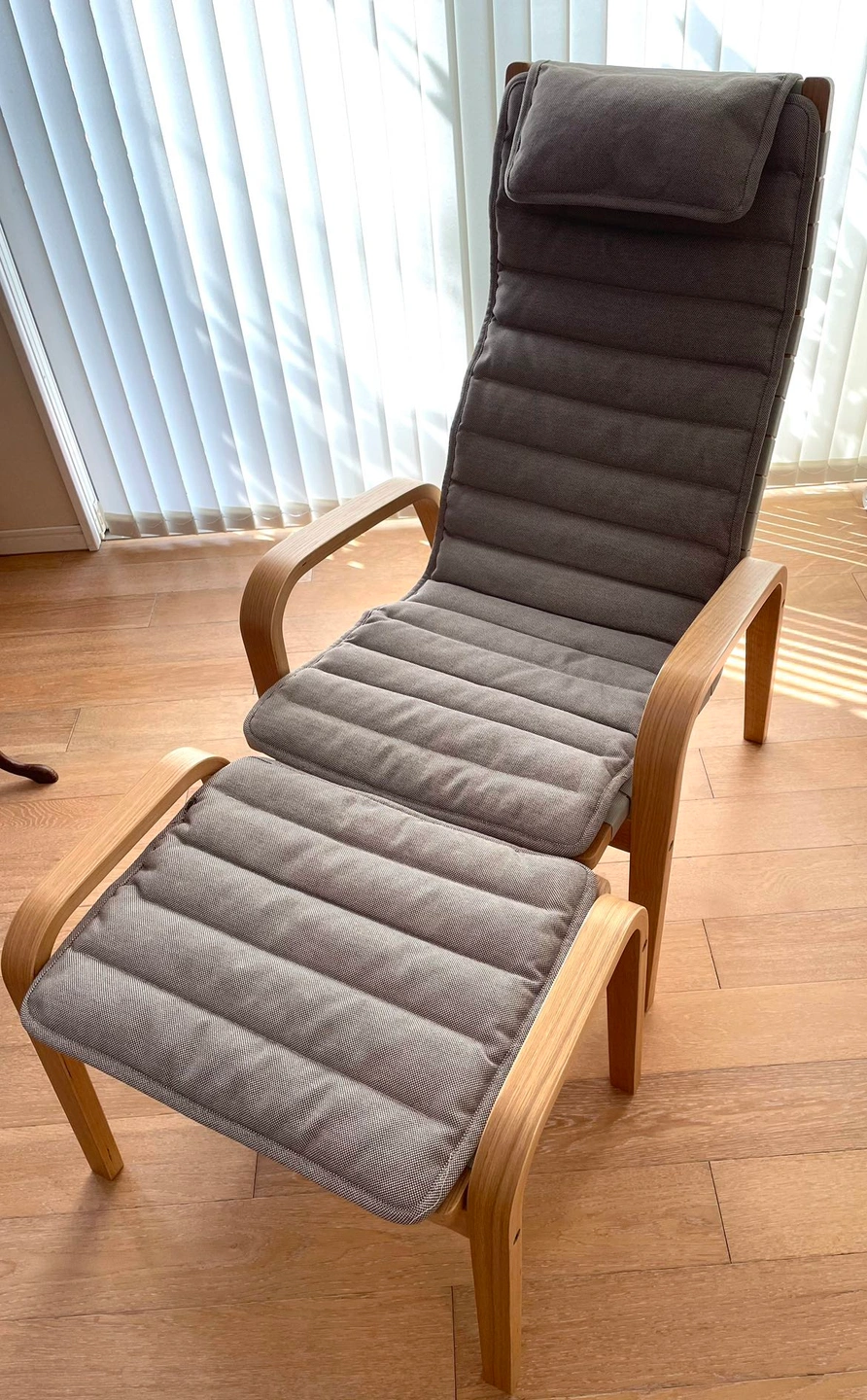 椅子美品 無印良品 リラックスチェア オットマン付 グレー