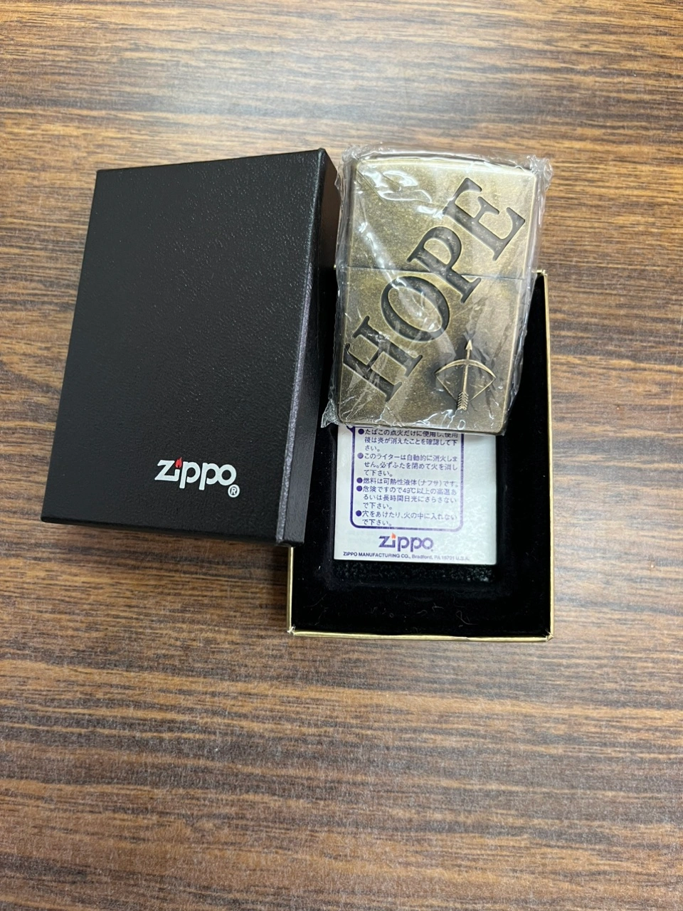 非売品のショートホープのジッポーライターです