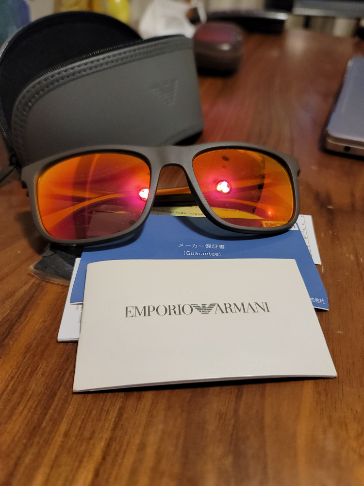 メンズ Emporio Armani スクエア サングラス