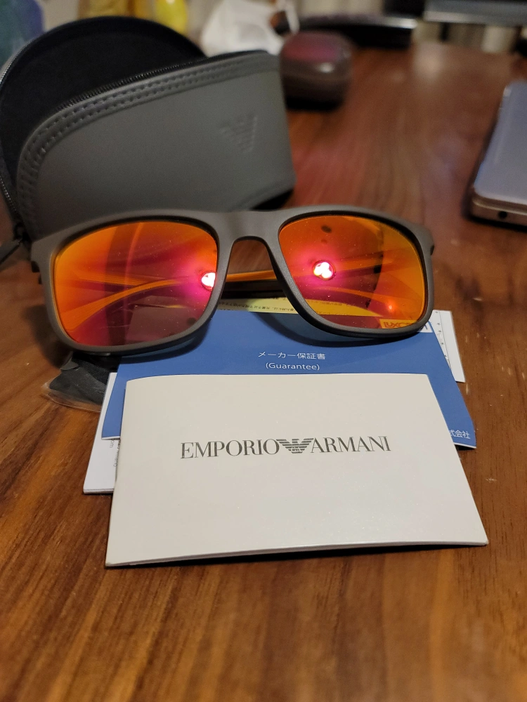 メンズ Emporio Armani スクエア サングラス