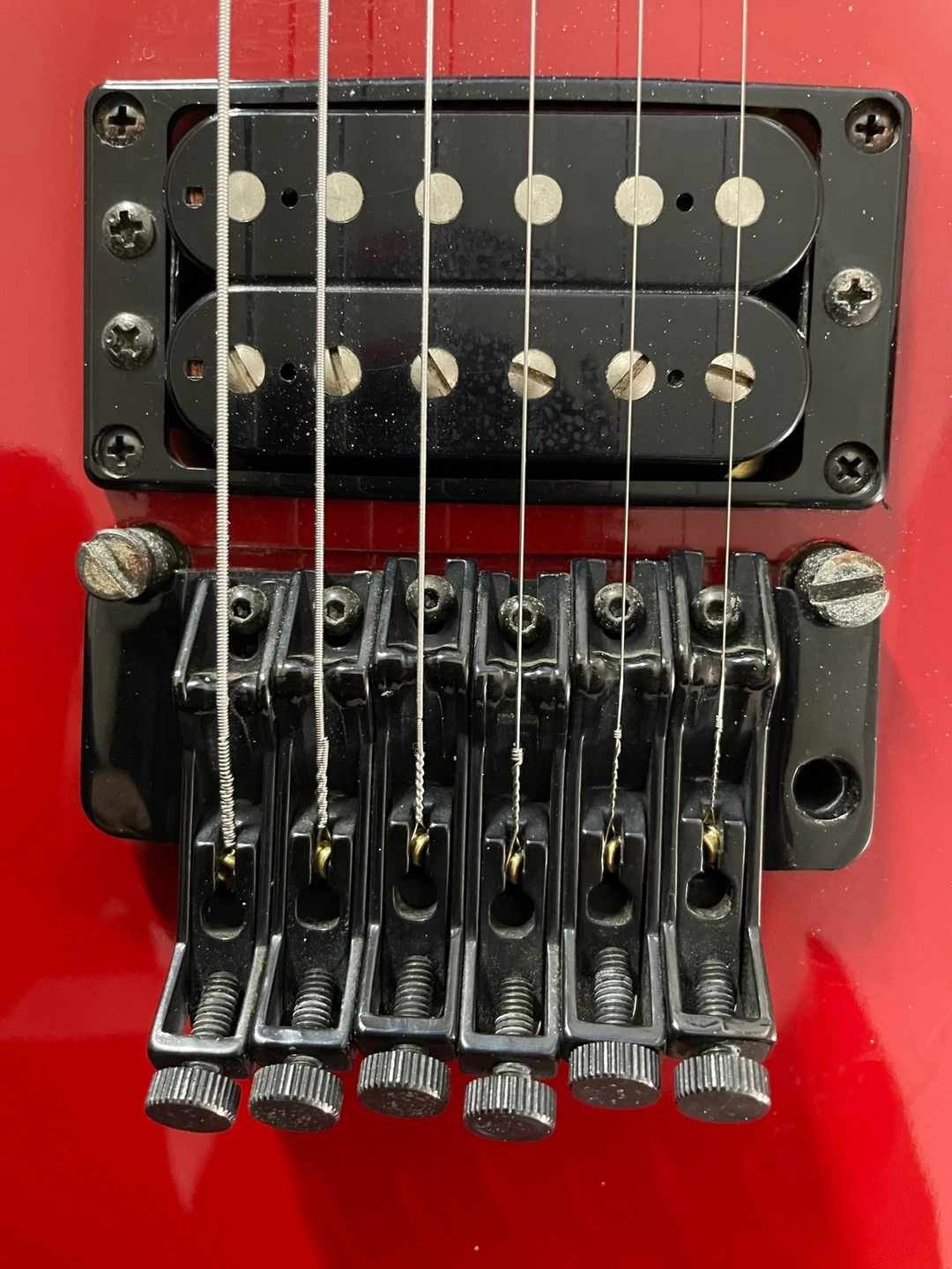 YAMAHA RGZ RED エレキギター 電気系統異常なし ROCK'N MAGIC PRO搭載モデル アーム欠品の写真5枚目