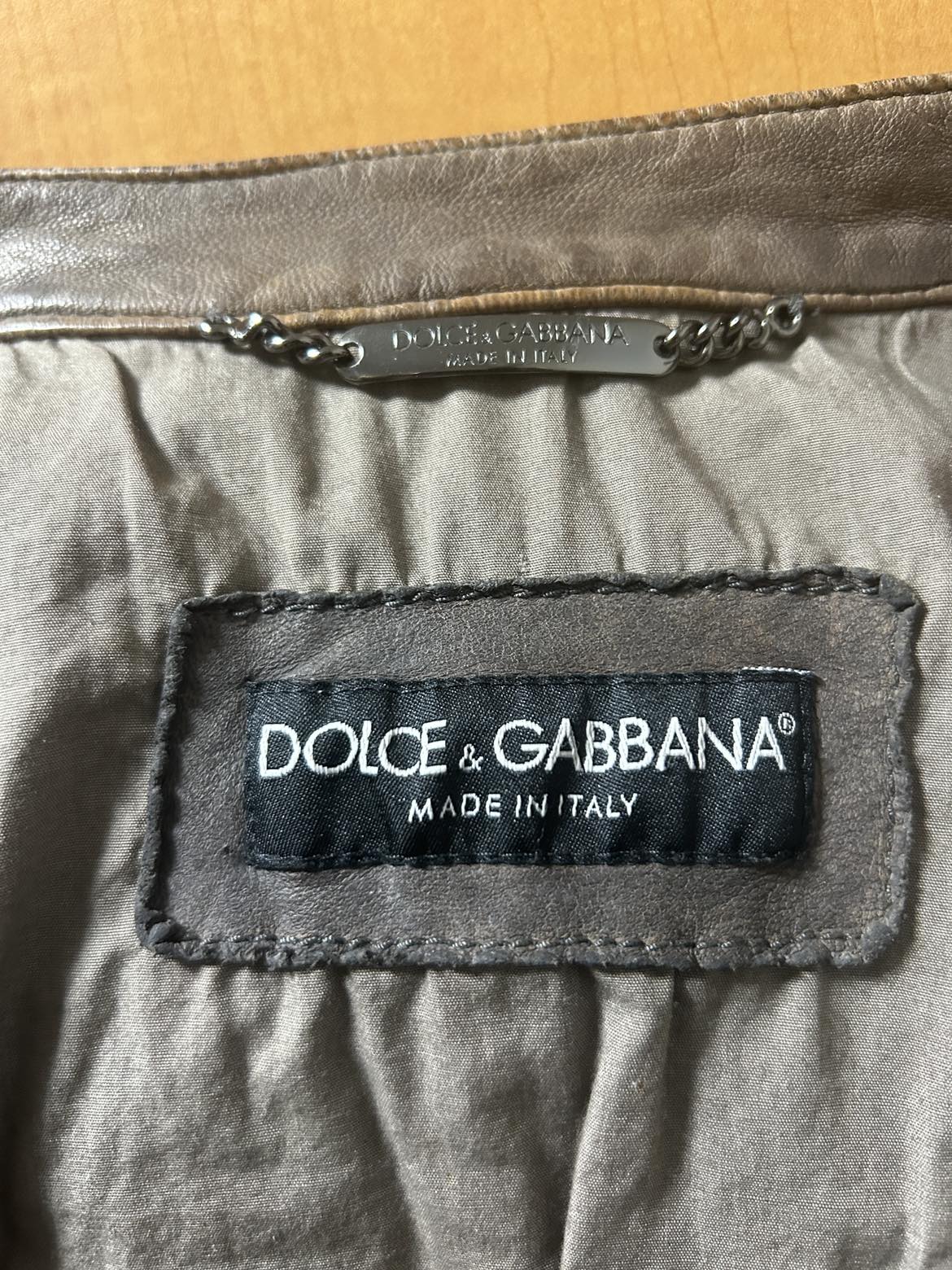 DOLCE&GABBANA ジャケット 本革の写真3枚目
