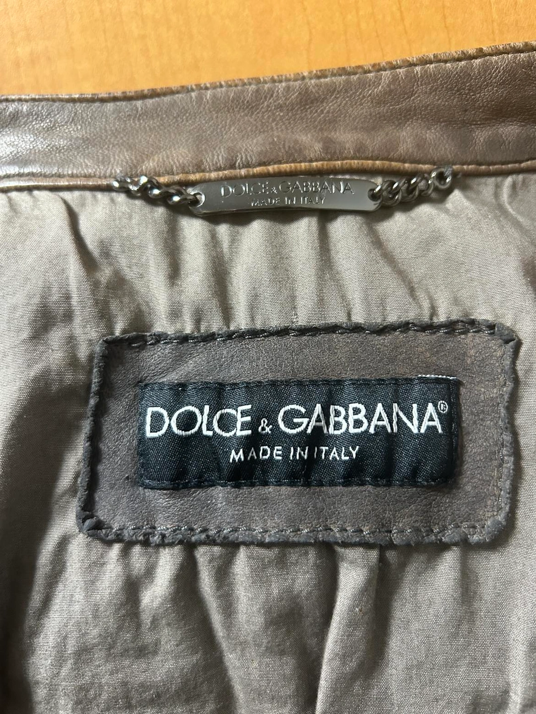 DOLCE&GABBANA ジャケット 本革の写真3枚目
