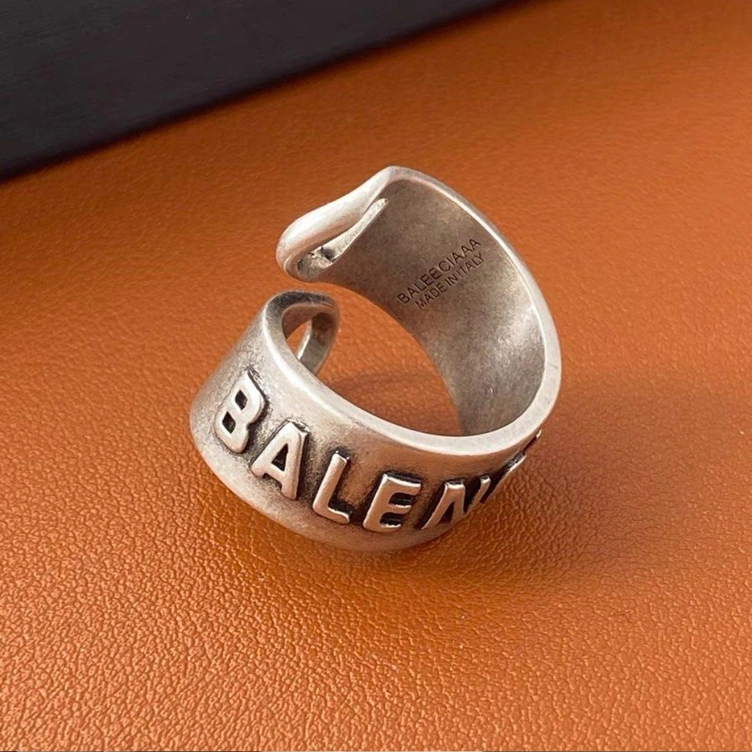 BALENCIAGA Silver Gourmette Ringの写真2枚目