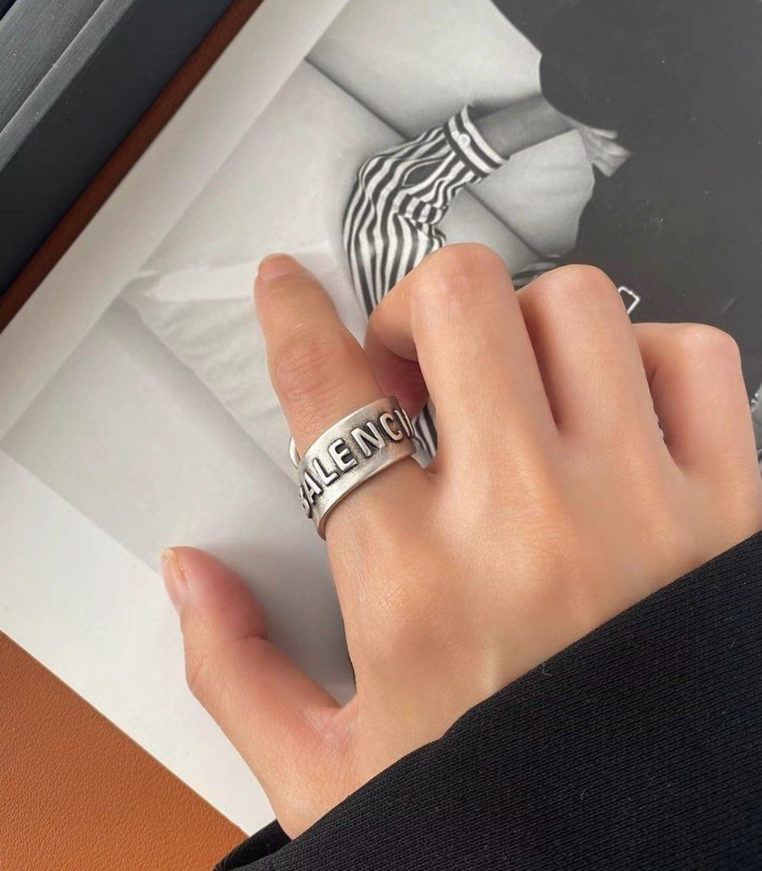 BALENCIAGA Silver Gourmette Ringの写真5枚目