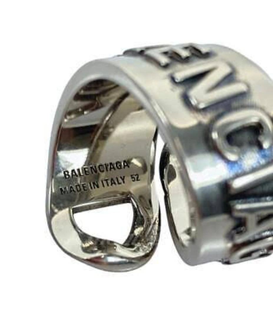 BALENCIAGA Silver Gourmette Ringの写真7枚目