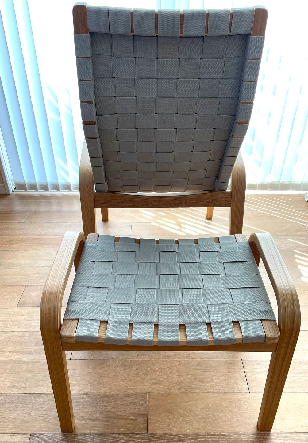 椅子美品 無印良品 リラックスチェア オットマン付 グレーの写真7枚目