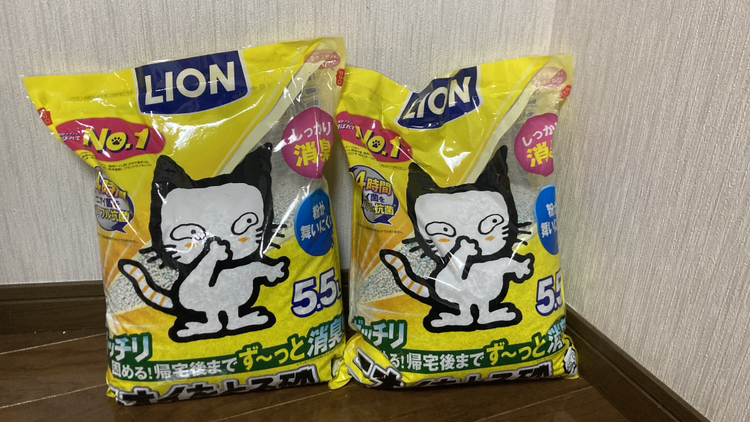 ライオン ニオイをとる砂 猫砂 5.5L 2袋 無香料 LION