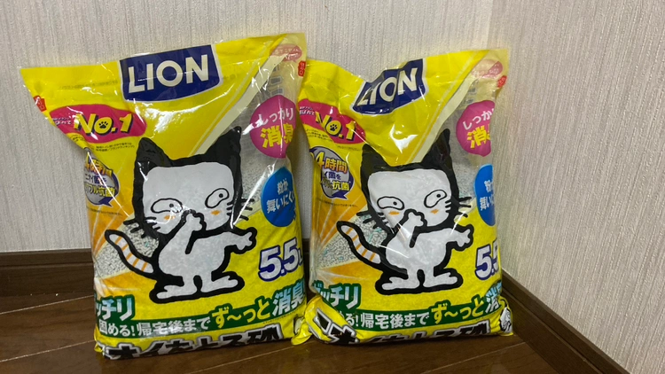 ライオン ニオイをとる砂 猫砂 5.5L 2袋 無香料 LION
