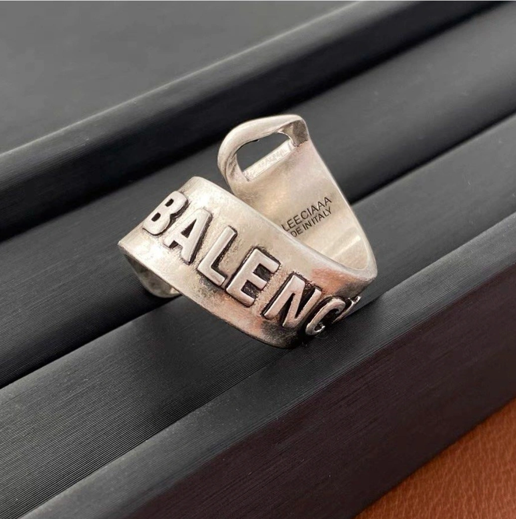 BALENCIAGA Silver Gourmette Ring
