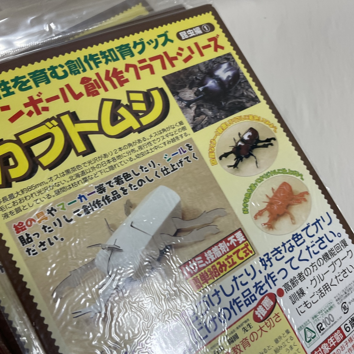 ダンボールクラフト キット カブトムシ／3個セットの写真9枚目