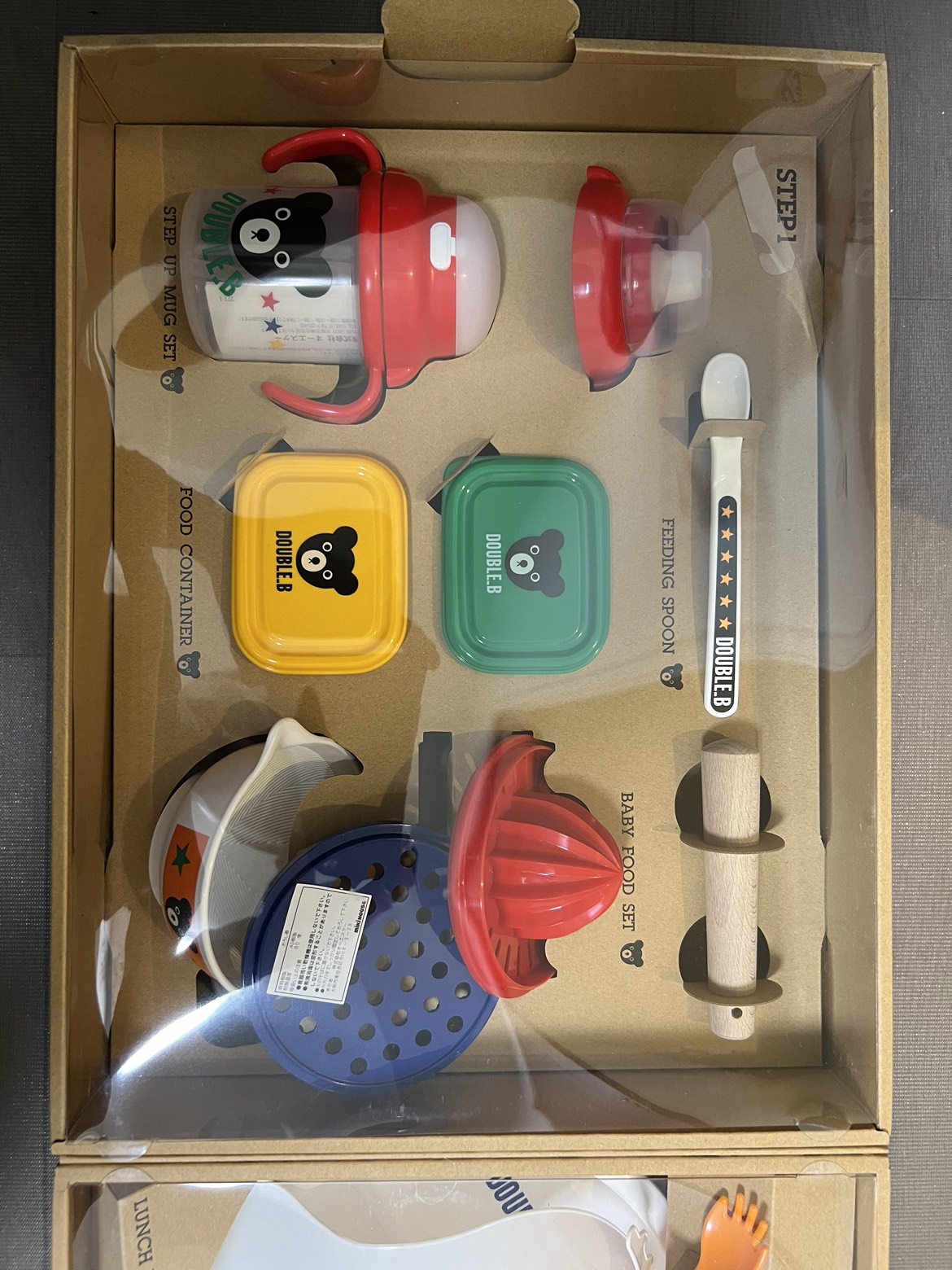 ミキハウスDOUBLE.B  TABLEWARE SETの写真3枚目