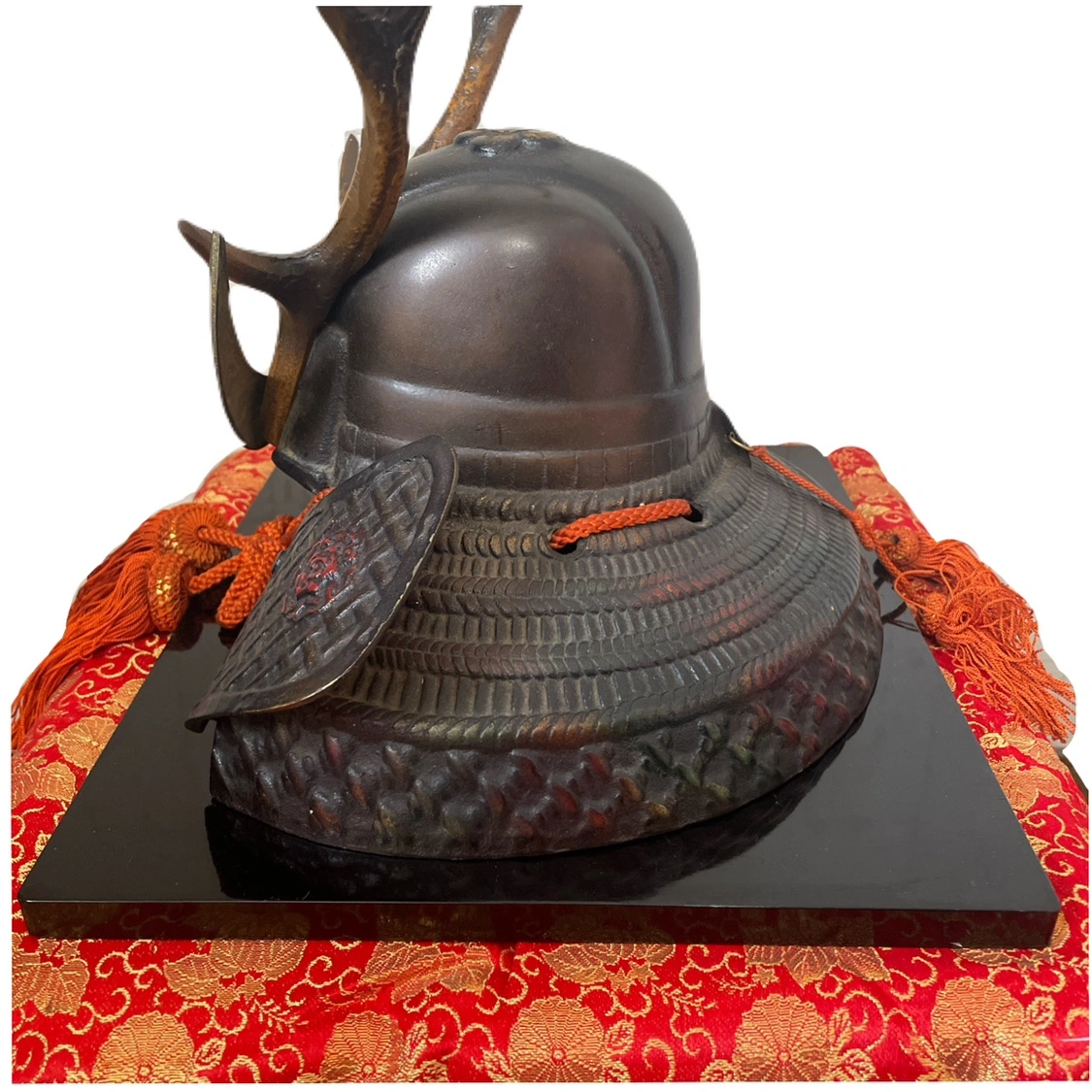 山中鹿之助幸盛 所用❤模鹿角半月の兜 かぶと 武将 戦国時代 昭和レトロ 五月人形 御飾兜セットの写真4枚目