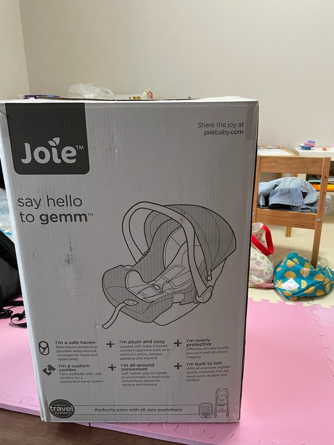 Joie Gemm baby Seat 箱の写真2枚目