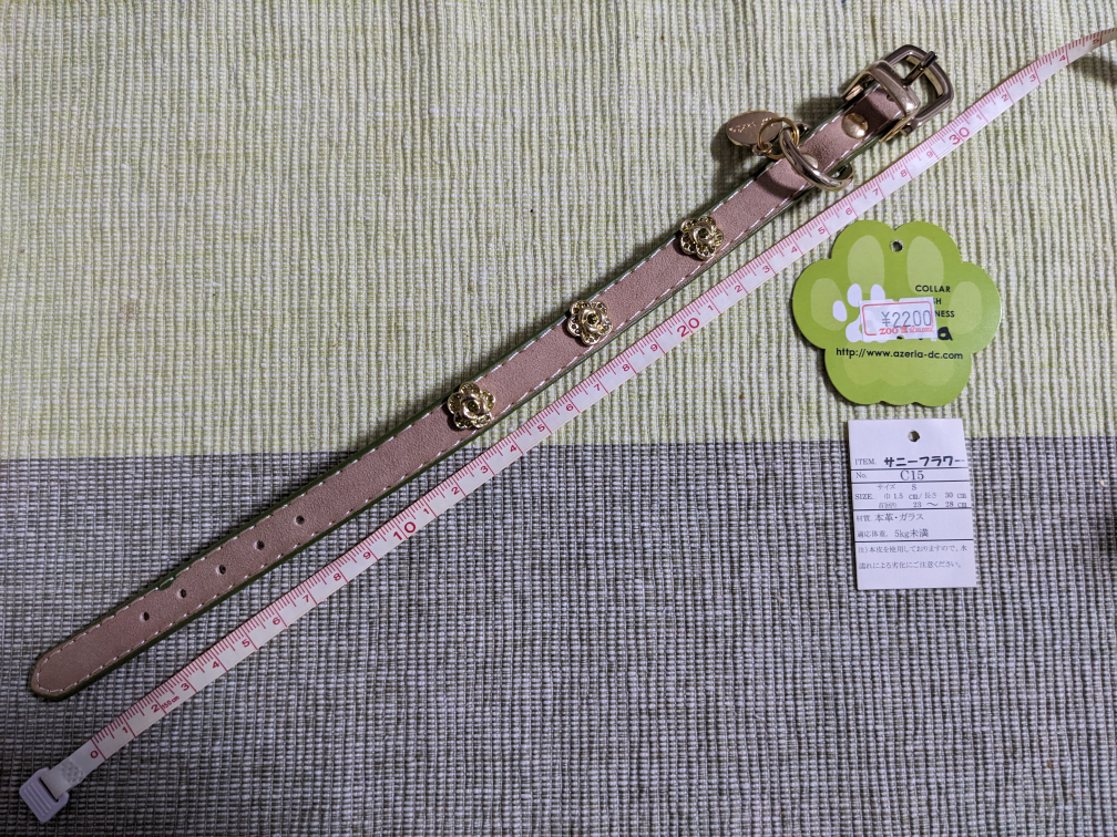犬　首輪　本革　サイズＳ　首回り23〜28cm  ほぼ未使用の写真2枚目