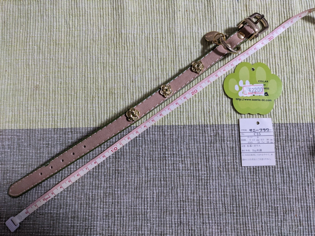 犬 首輪 本革 サイズS 首回り23〜28cm ほぼ未使用の写真2枚目