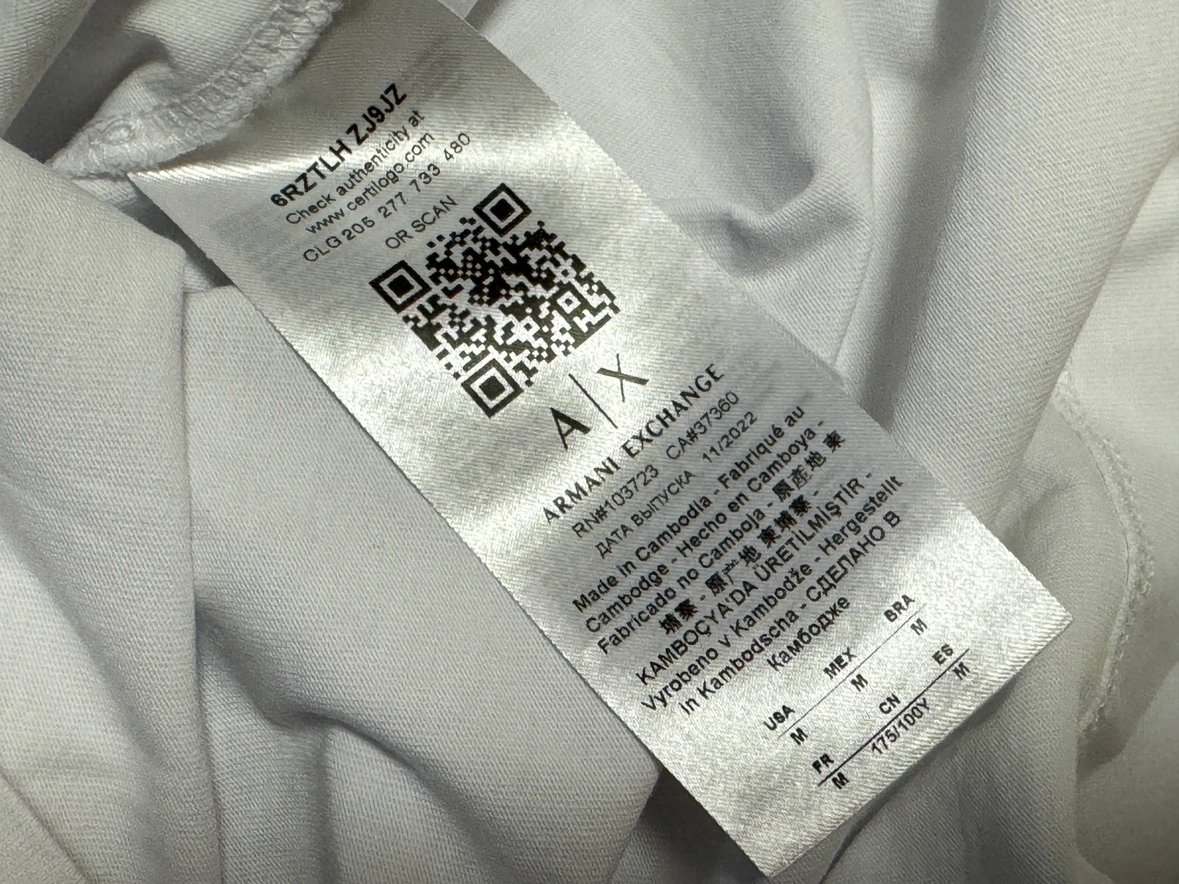 即お渡し可能〖 A|X/アルマーニ エクスチェンジ 〗半袖Tシャツ/定価:¥ 10,230の写真5枚目