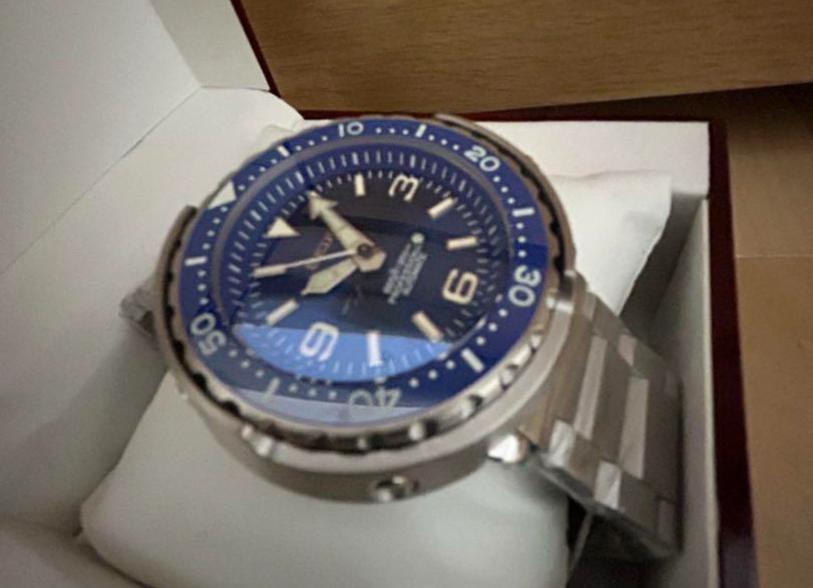 マリンマスター SEIKO カスタム MOD ツナ缶 セイコー 自動巻きNH35の写真5枚目