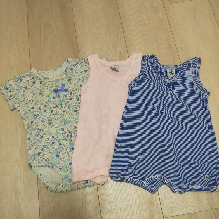 夏用ロンパース3枚セット&カーディガン2枚の写真5枚目