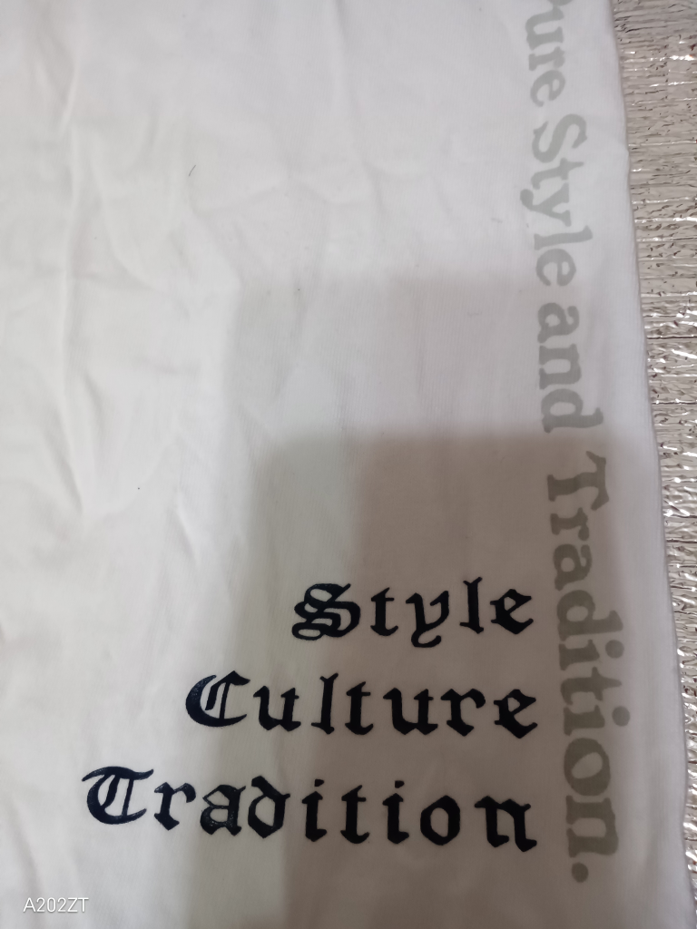 (株)クリムゾン ピコ 白×紺 長袖メンズTシャツの写真4枚目