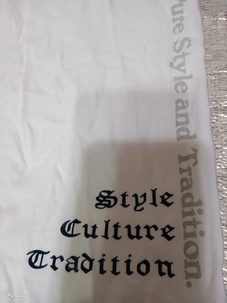 (株)クリムゾン ピコ 白×紺 長袖メンズTシャツの写真4枚目