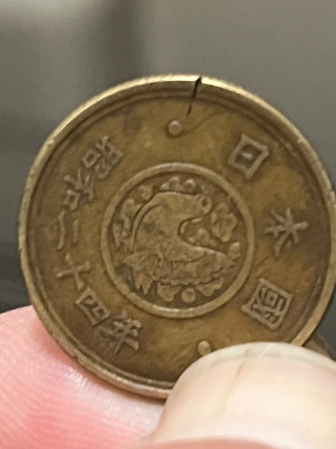 古銭昭和24年エラー五円玉!