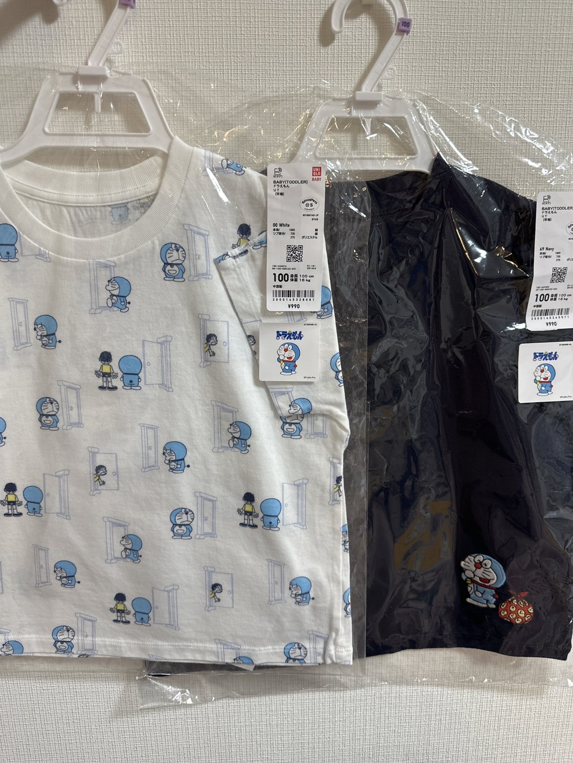 【新品】ドラえもん×ユニクロ　Tシャツ　2枚セット　100