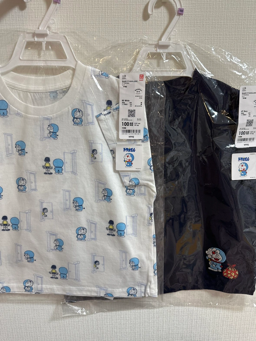 【新品】ドラえもん×ユニクロ Tシャツ 2枚セット 100