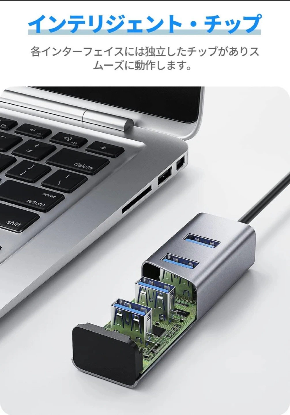 4-in-1多機能USB3.0ハブの写真5枚目