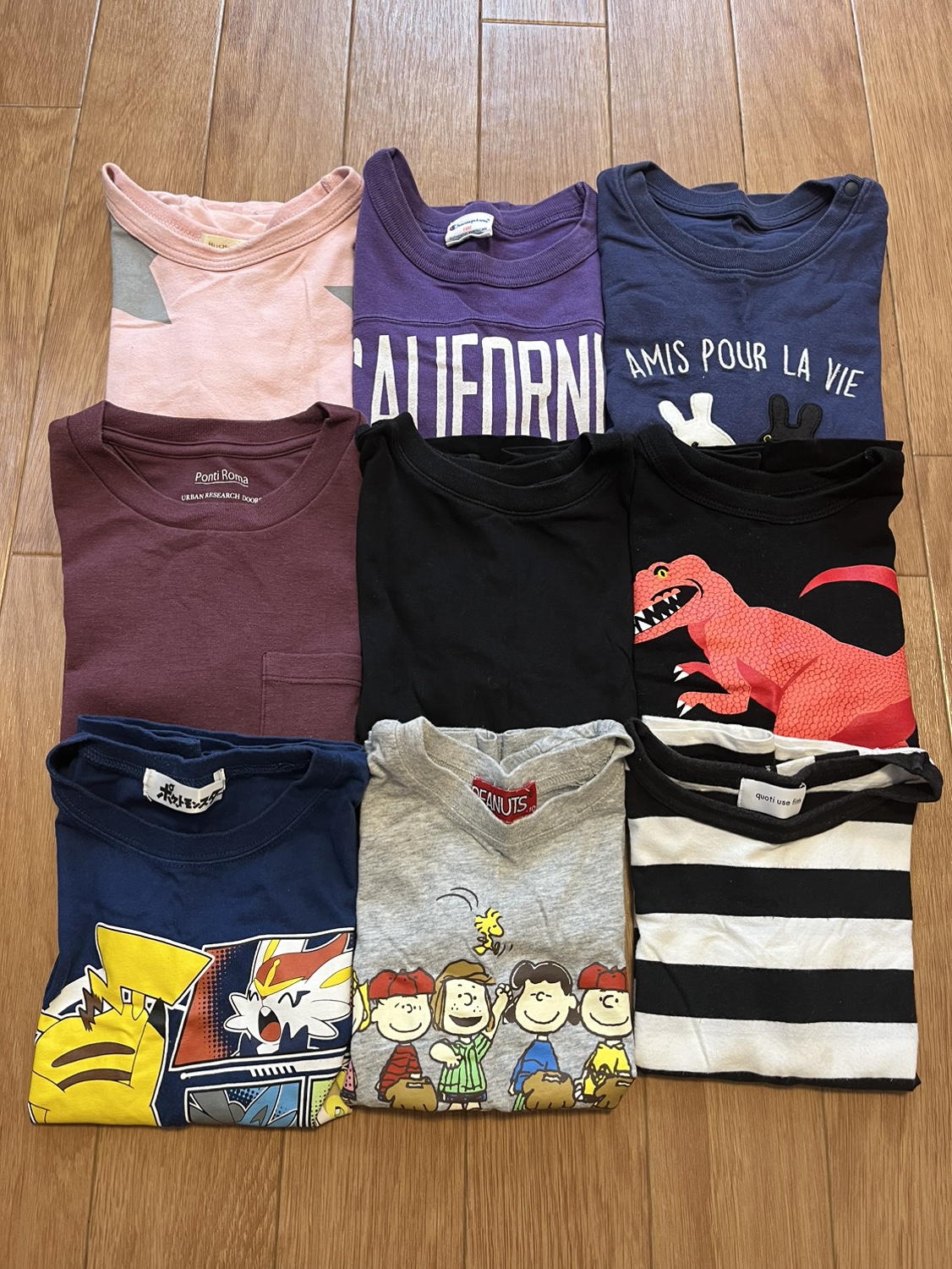 男の子100cm半袖Tシャツまとめ売り　保育園用