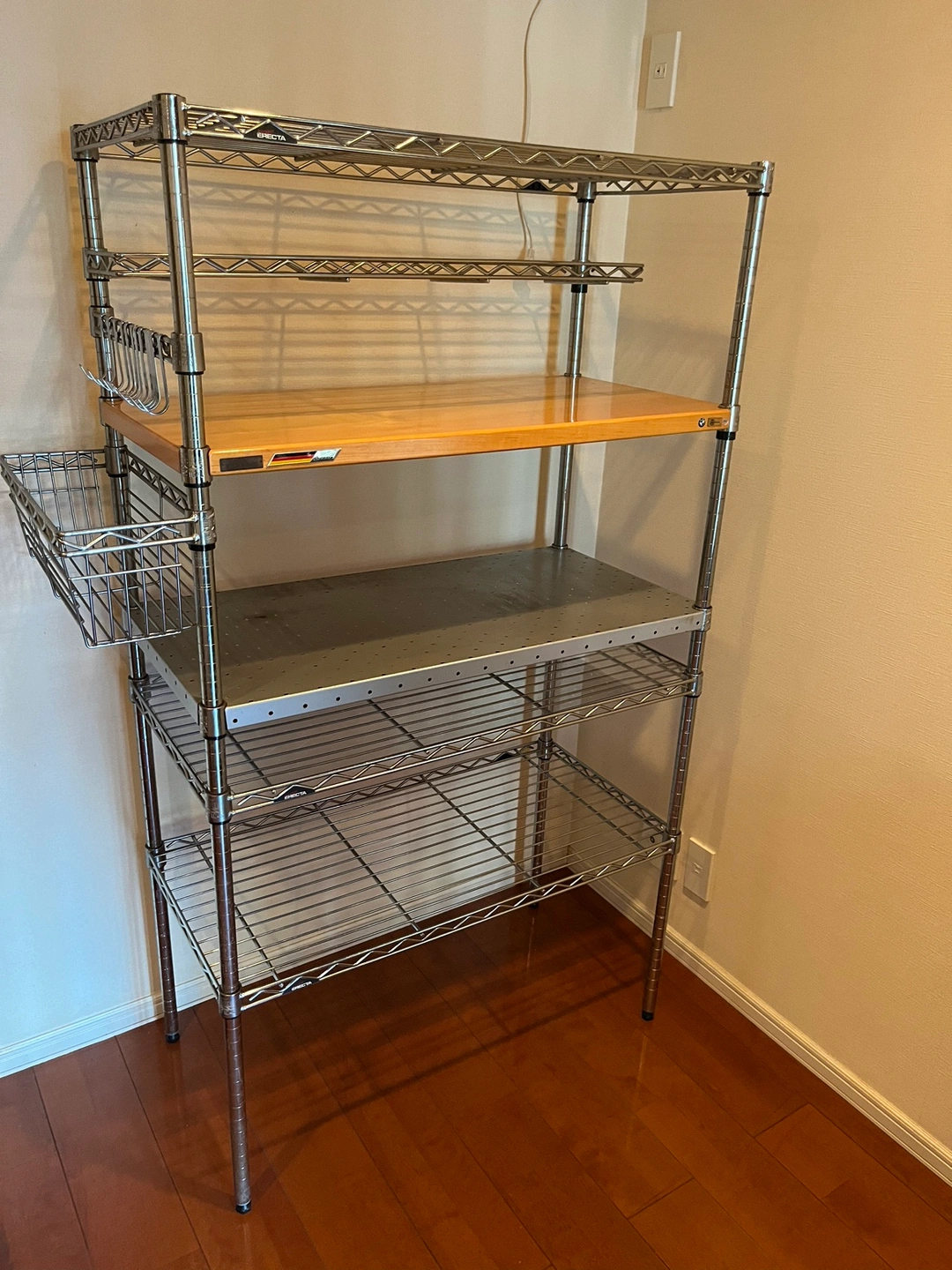エレクター中古ラック 棚板2枚付き
