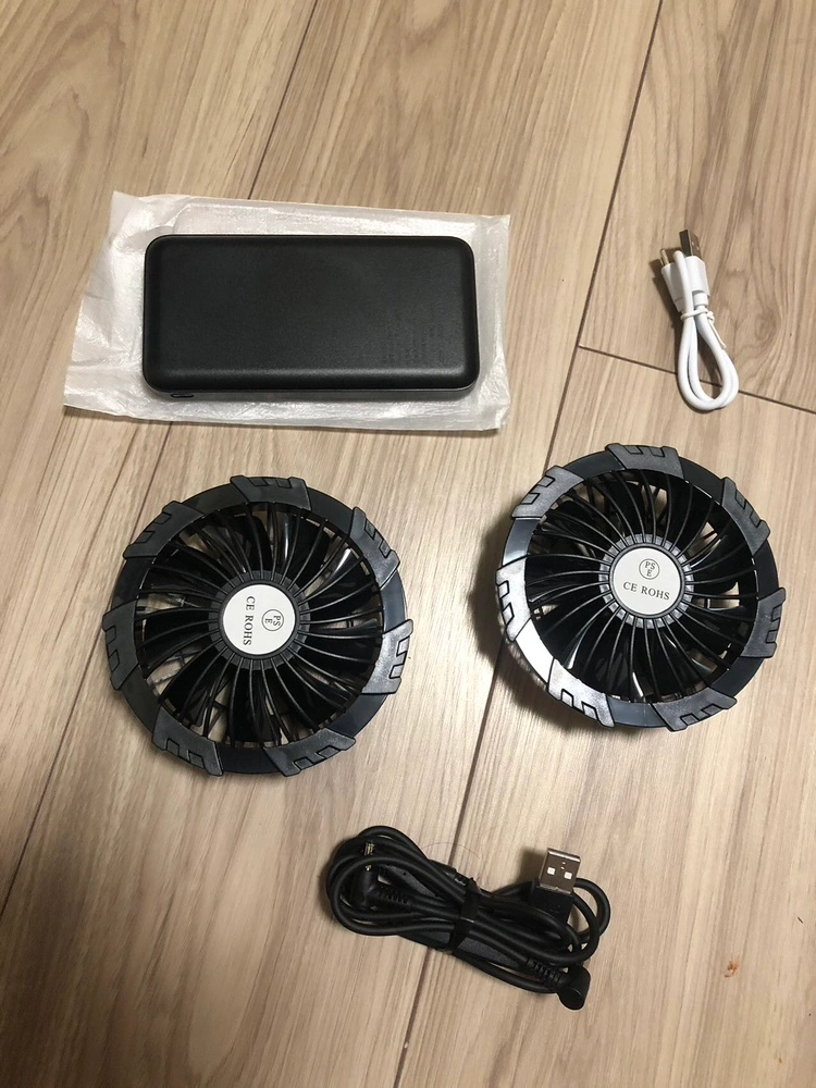 ファン・バッテリー付き 空調ウェア 10000mAh バッテリー