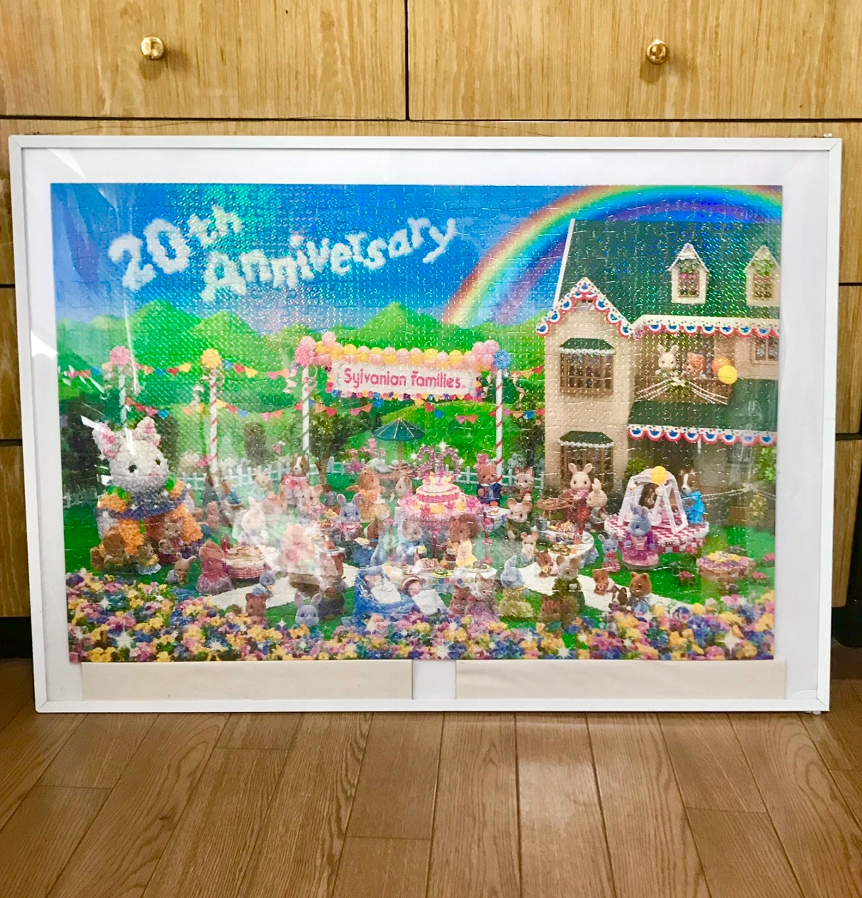 額入り シルバニアファミリー 20thアニバーサリー パネル額付きジグソーパズル完成品