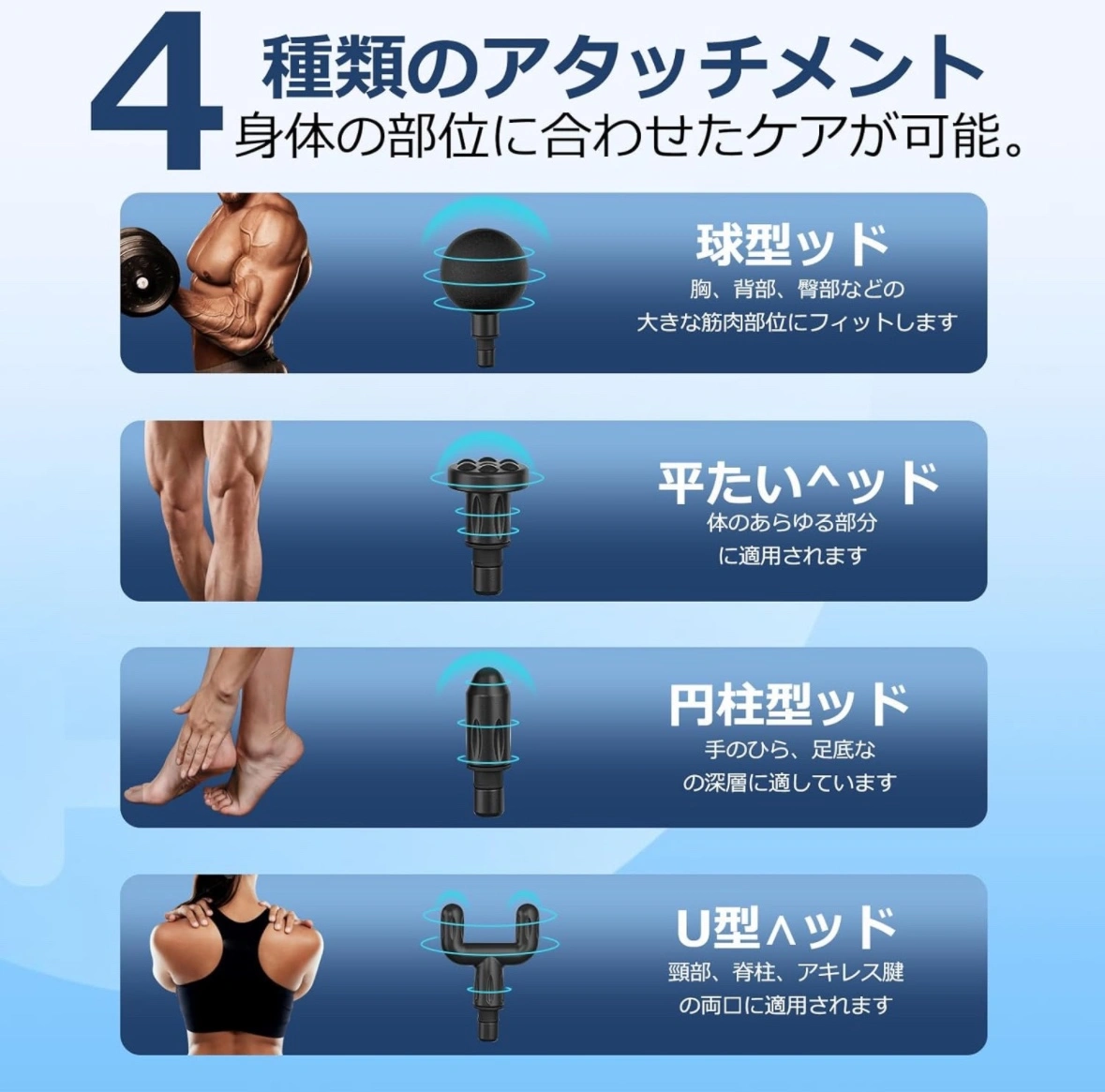 【新品】マッサージガン 全身リフレッシュ道具 筋膜リリースガンの写真3枚目