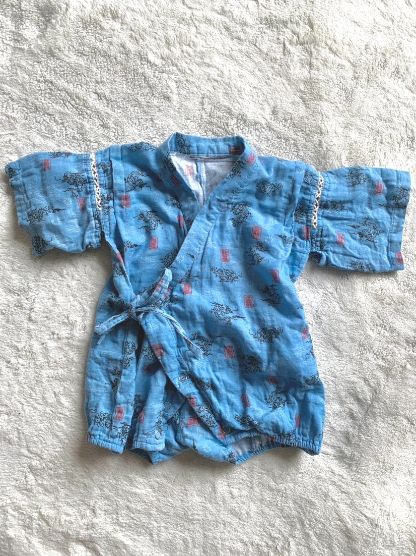 【80cm】夏服セット (デニムカバーオール、男の子水着、甚平、お食事エプロン付き)の写真5枚目