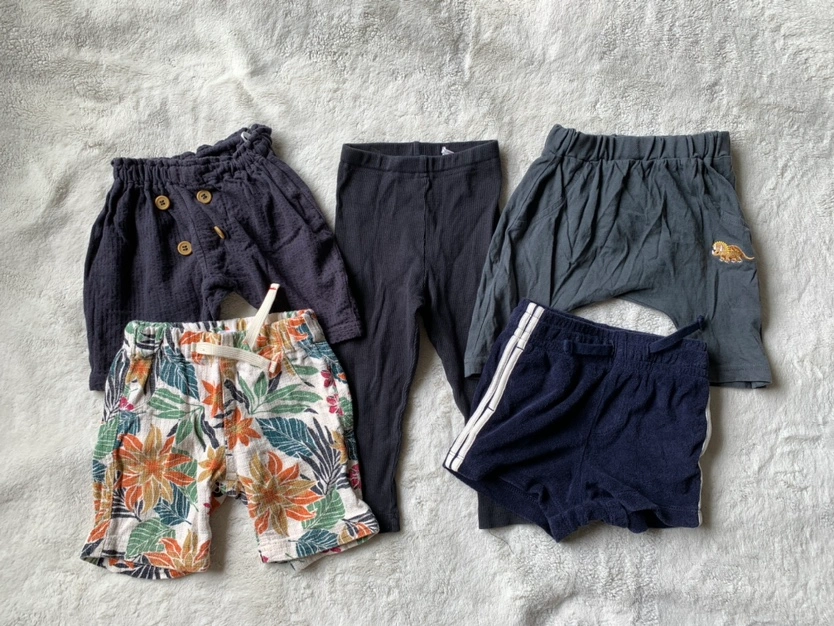 【80cm】夏服セット (デニムカバーオール、男の子水着、甚平、お食事エプロン付き)の写真3枚目