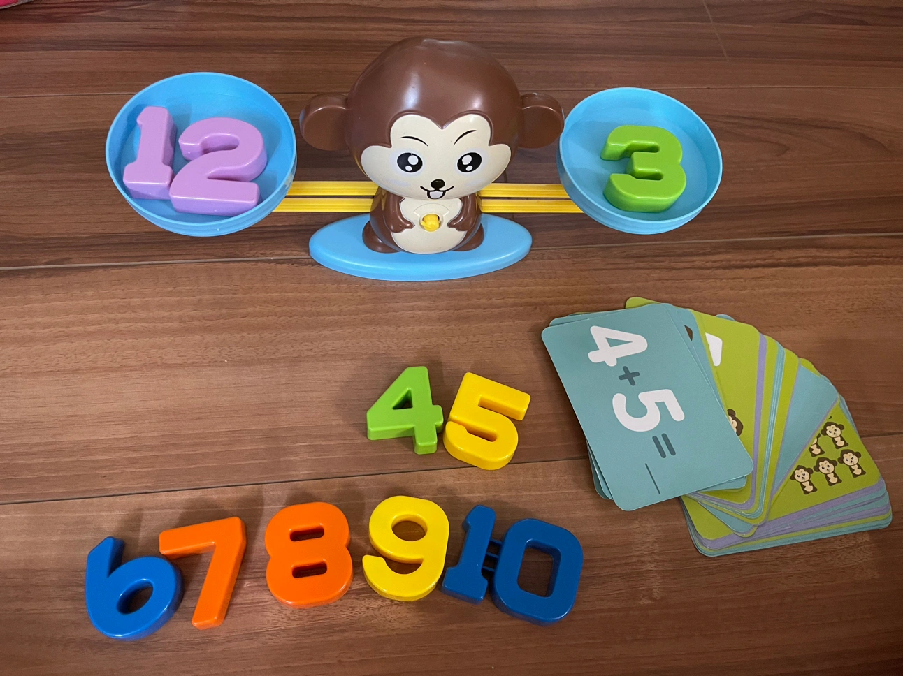 Monkey Balance バランスゲーム 子供 天秤 指先訓練 数字の基礎を覚える 子供 キッズ 足し算 引き算 幼児の写真2枚目