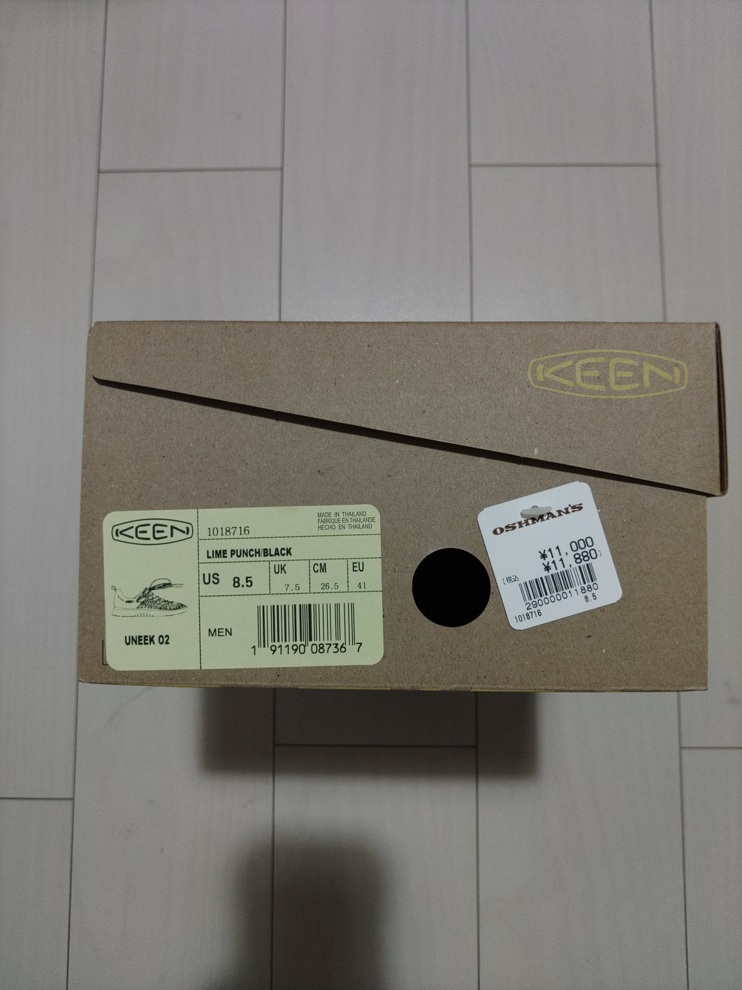 KEEN    LIME PUNCH/BLACK    UNEEK 02の写真3枚目